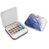 Daler Rowney  Mini Travel Set Aquafine 10 ou 24 demi-godets + pinceau