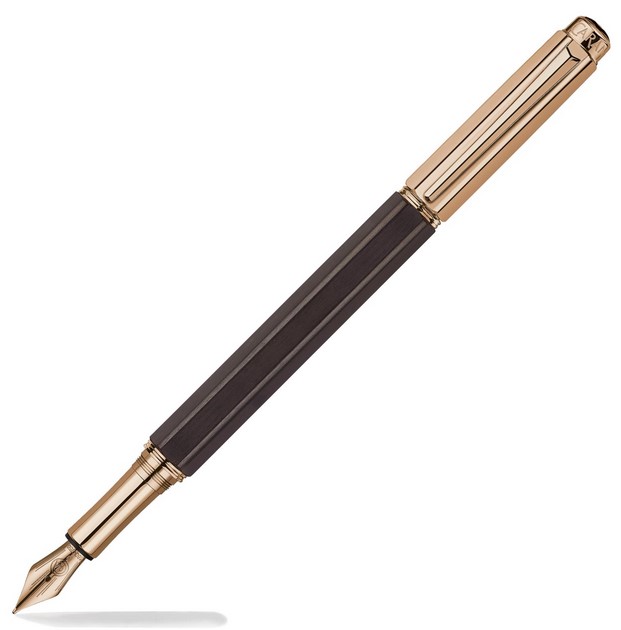 Stylo Plume VARIUS EBONY Plaqué Or Rose de Caran d'Ache