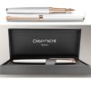 Stylo Plume LÉMAN SLIM Blanc Or Rose de Caran d'Ache