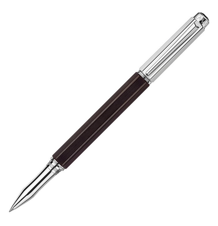 Stylo Roller VARIUS EBONY Argenté Rhodié