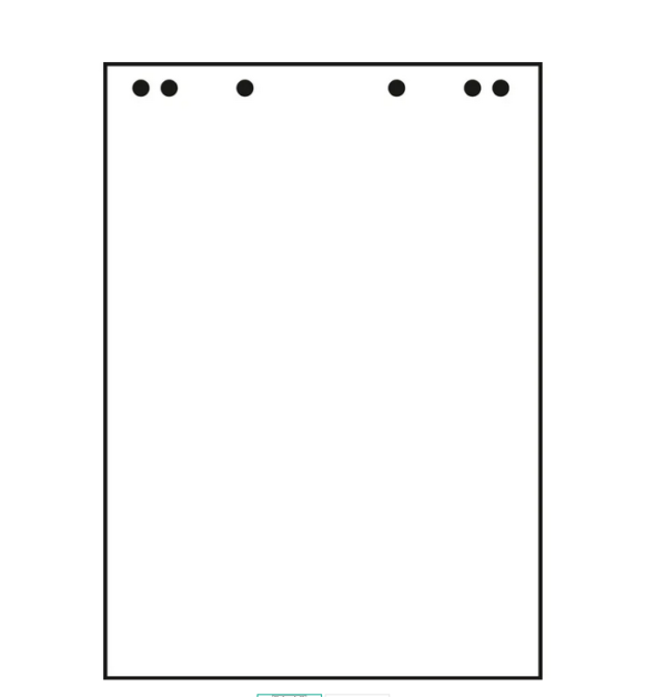 pack de 5 Blocs Papier Flipchart blanc - 20 fls., 80g - 680x990mm