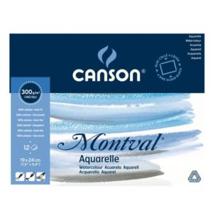 Canson Montval, Bloc collé 4 côtés, 12 feuilles - 300gr/m2