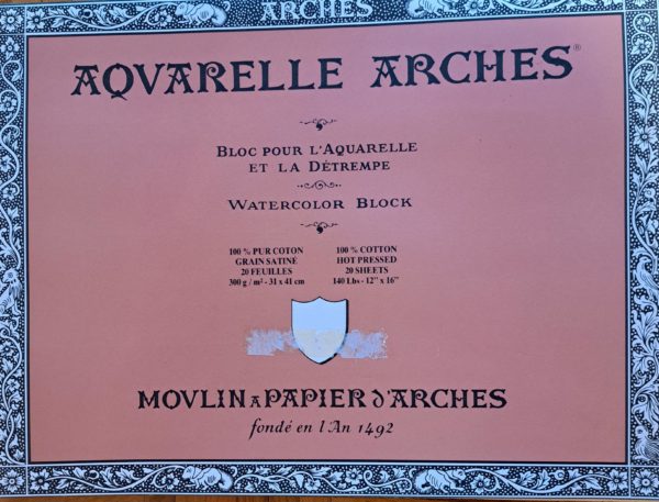 Arches Papier pour aquarelle - 300gr/m2 - Bloc 31x41cm - grain satiné - ACTION