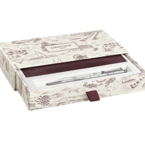 Set Ecridor Toile de Jouy Stylo Bille + étui cuir